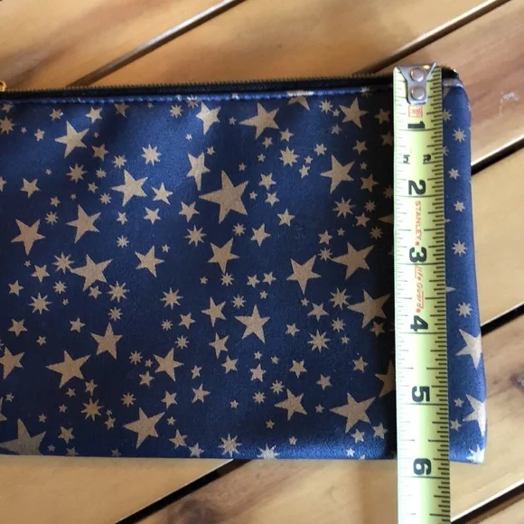 FREE WITH $25 PURCHASE-Celestial Themed Zip Top Cosmetic Bag-8x6-Navy/Gold - Picture 5 of 9